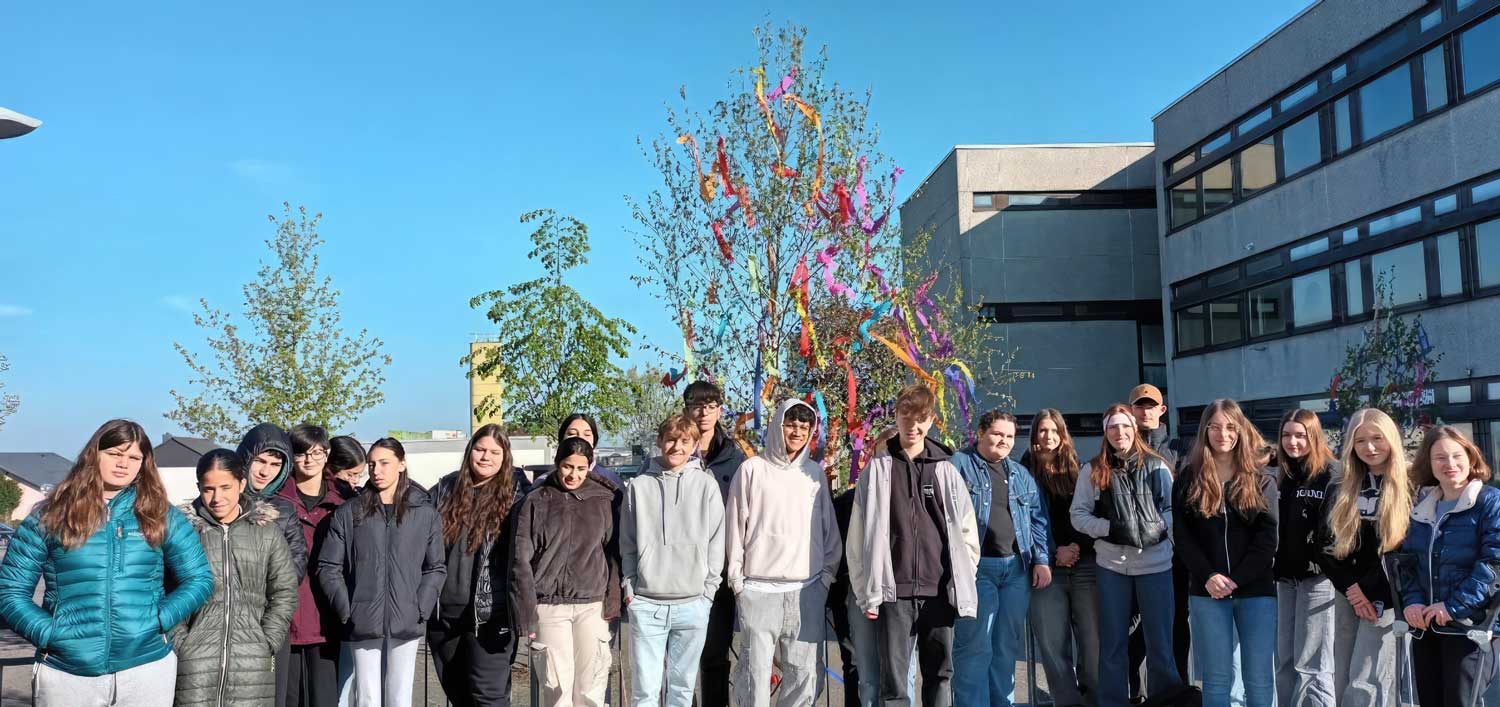 Gruppe spanischer Schüler am Gymnasium Speicher als Gegenbesuch zum Austausch Teneriffa 2024